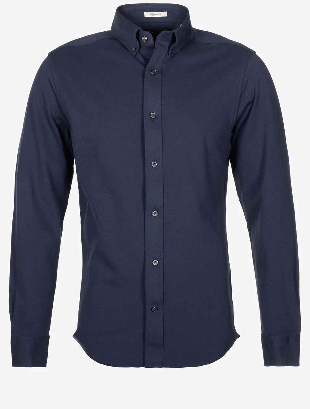 Regular Jersey Piqué Stretch Shirt Marine