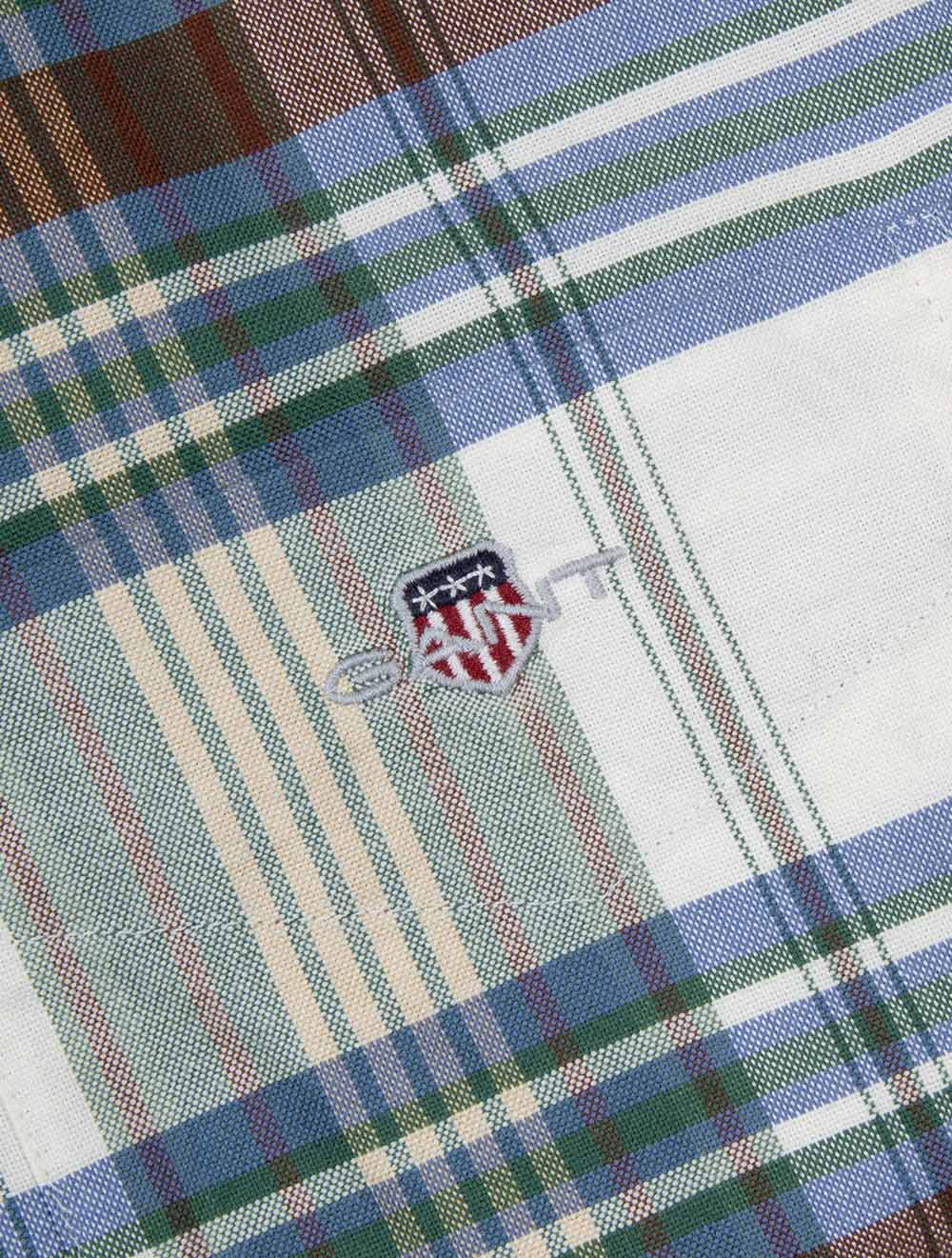 Regular Fit Oxford Check Shirt Woody Green - Image 4