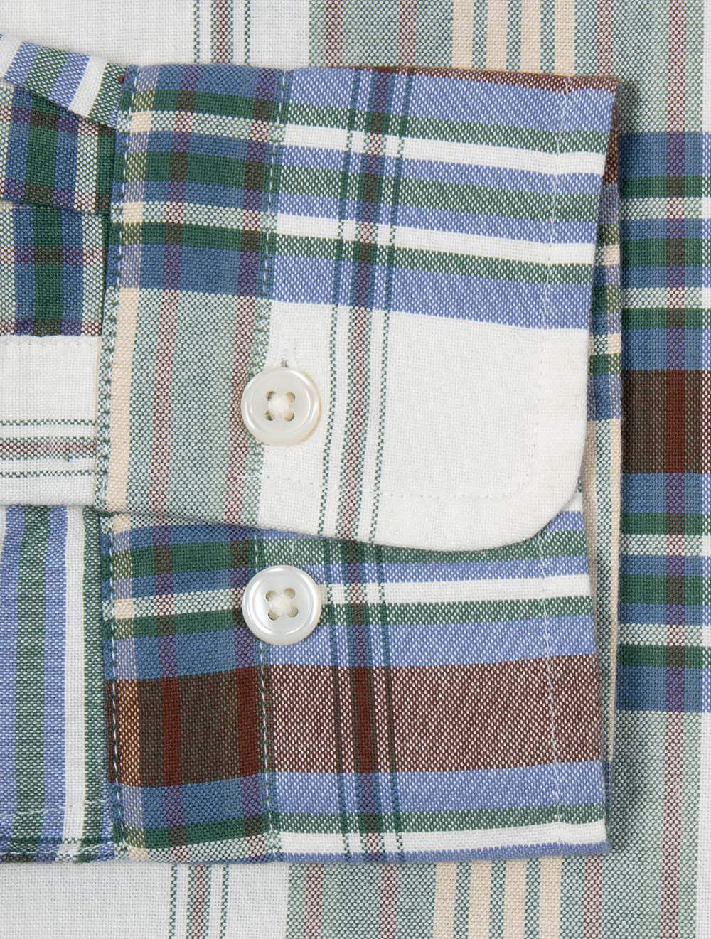 Regular Fit Oxford Check Shirt Woody Green - Image 5