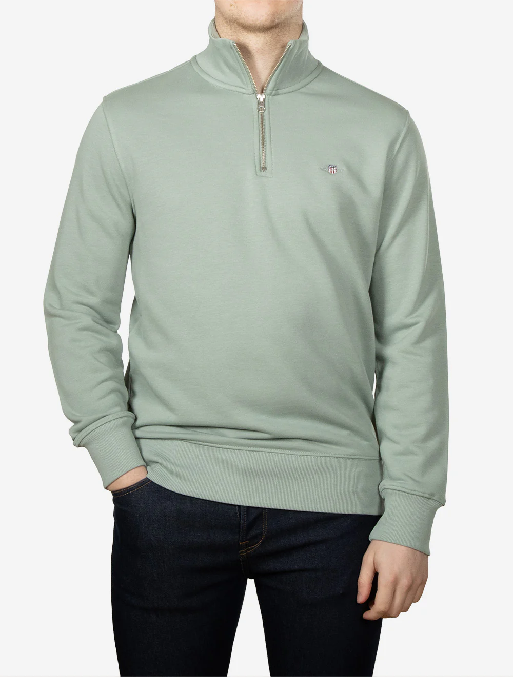 Regular Shield Half Zip Sweat Ceramic Grey - Image 2