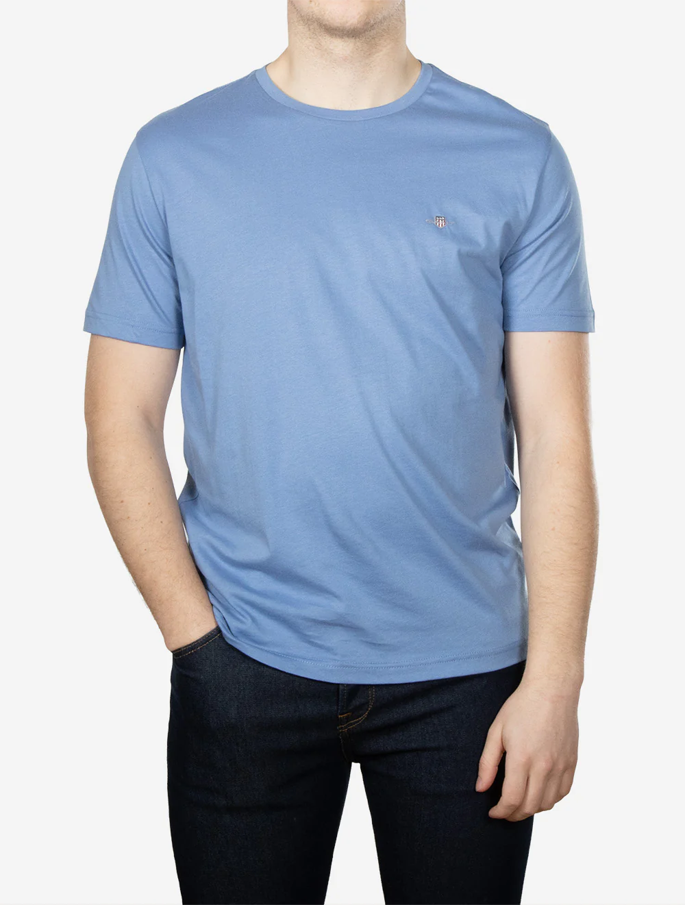Regular Shield Short Sleeve T-Shirt Faded Denim - Image 2