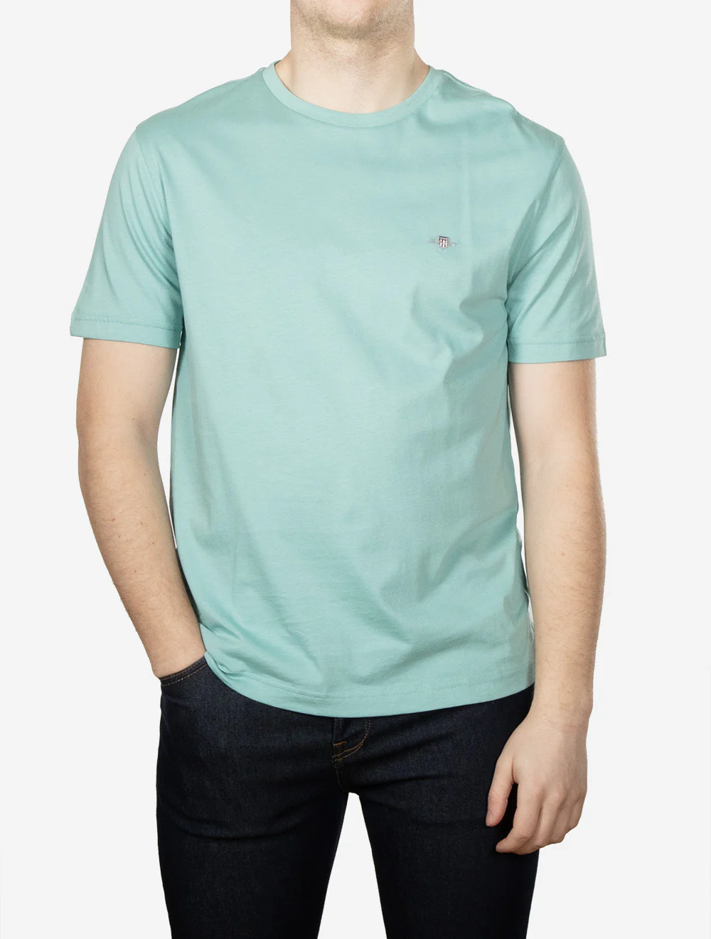 Regular Shield Short Sleeve T-Shirt Muted Turquoise - Image 2