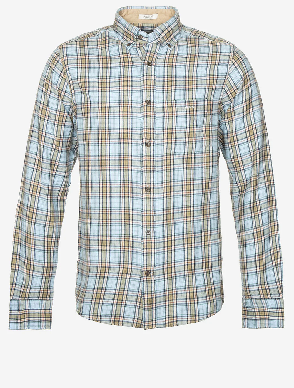 Regular Windblown Flannel Check Shirt Fresh Blue