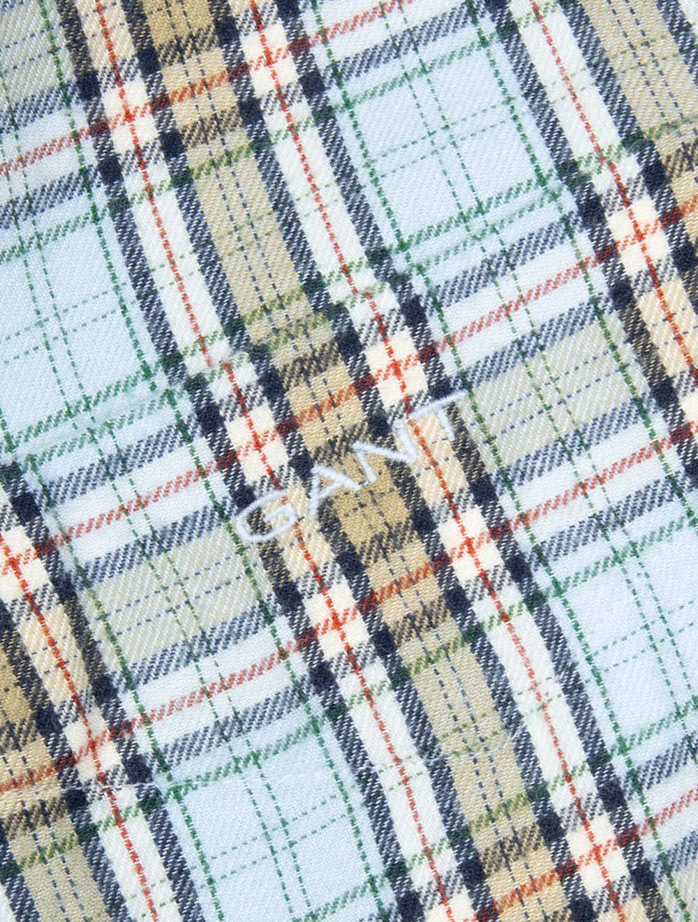 Regular Windblown Flannel Check Shirt Fresh Blue - Image 6