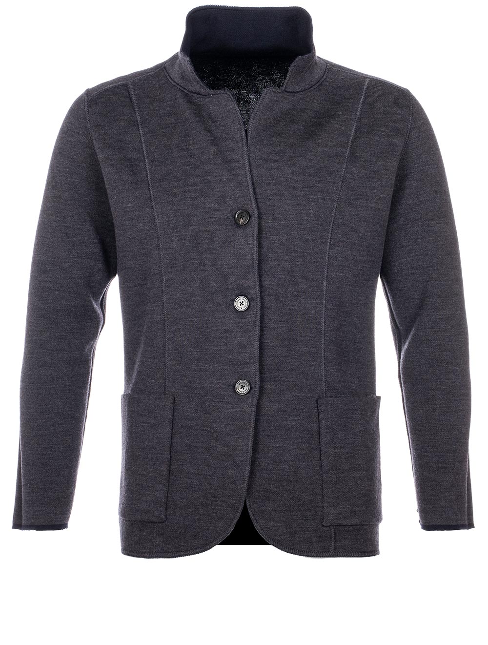Reversible Knit Swacket Navy - Image 5