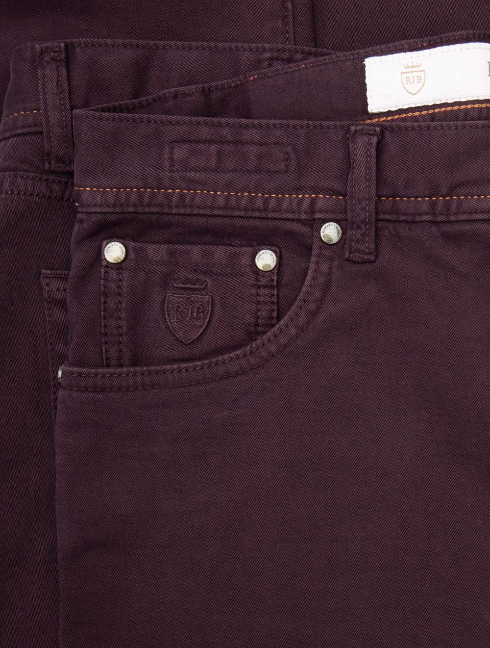 Luxury Denim Jeans Burgundy - Image 4