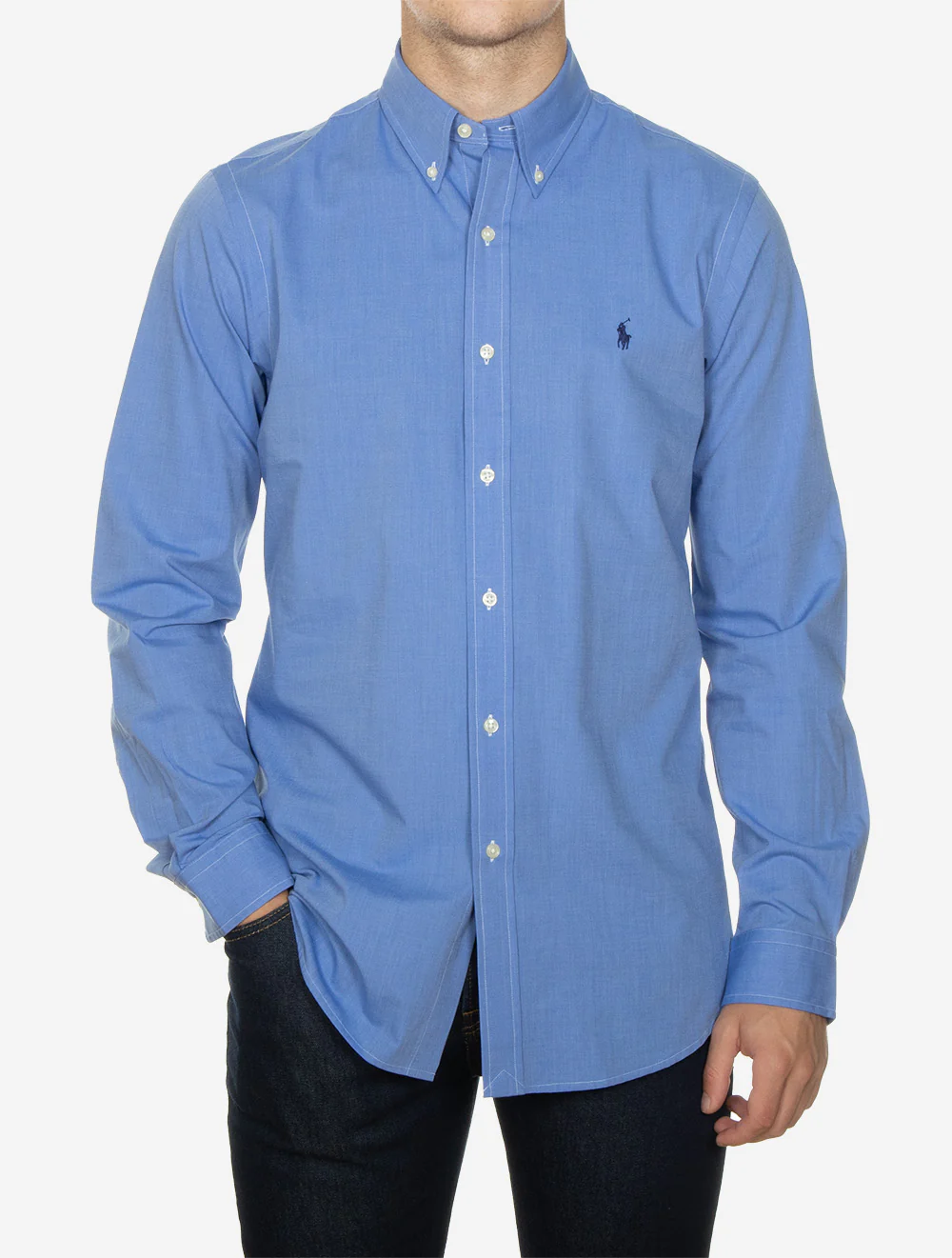 Buttondown Poplin Shirt Blue - Image 2