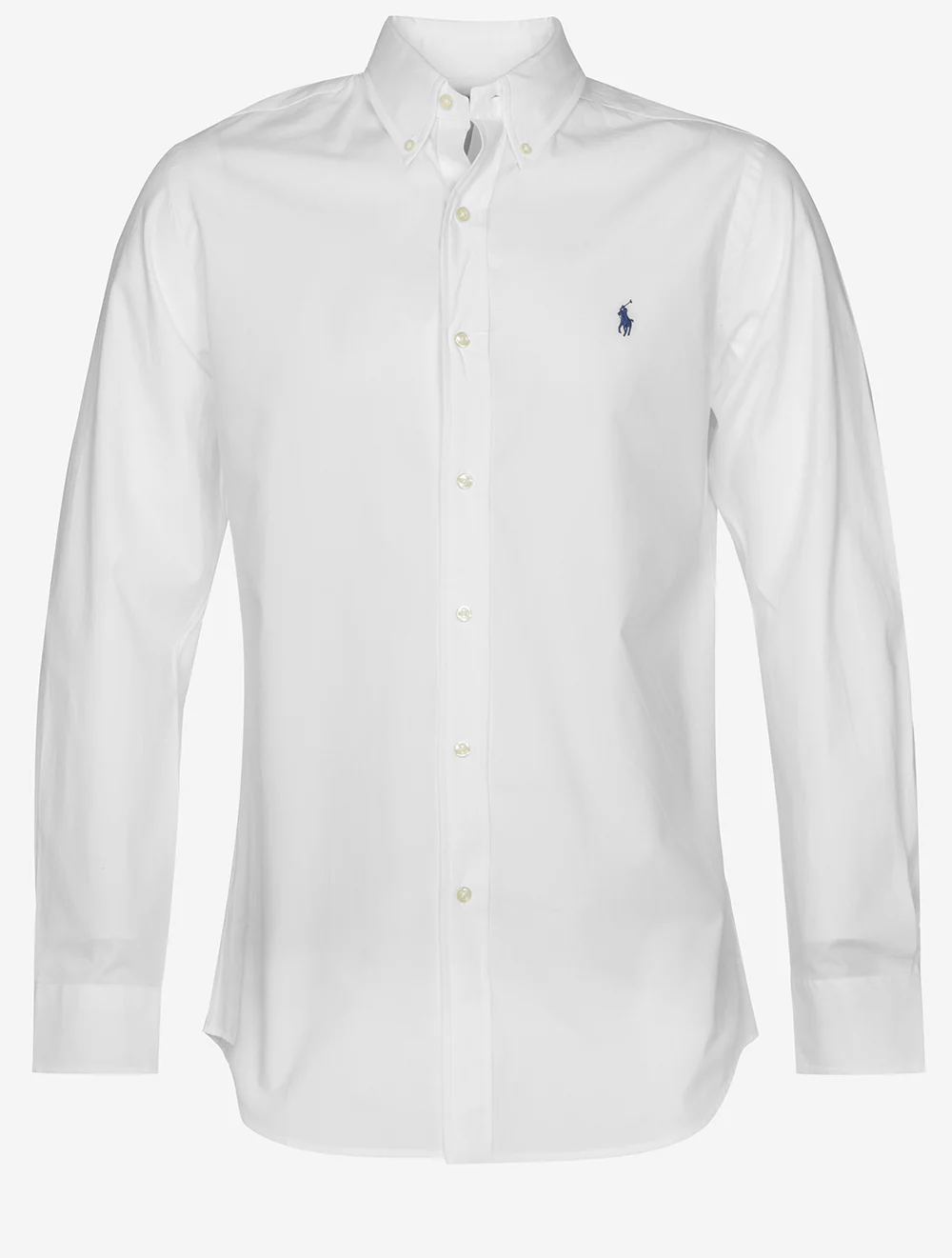 Poplin Button-down Plain Shirt White