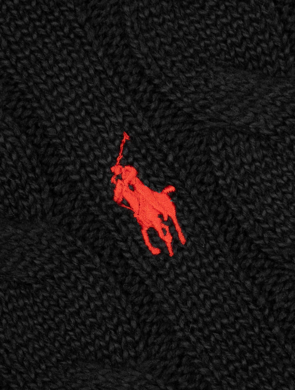 Cable Crew Neck Pullover Black - Image 5