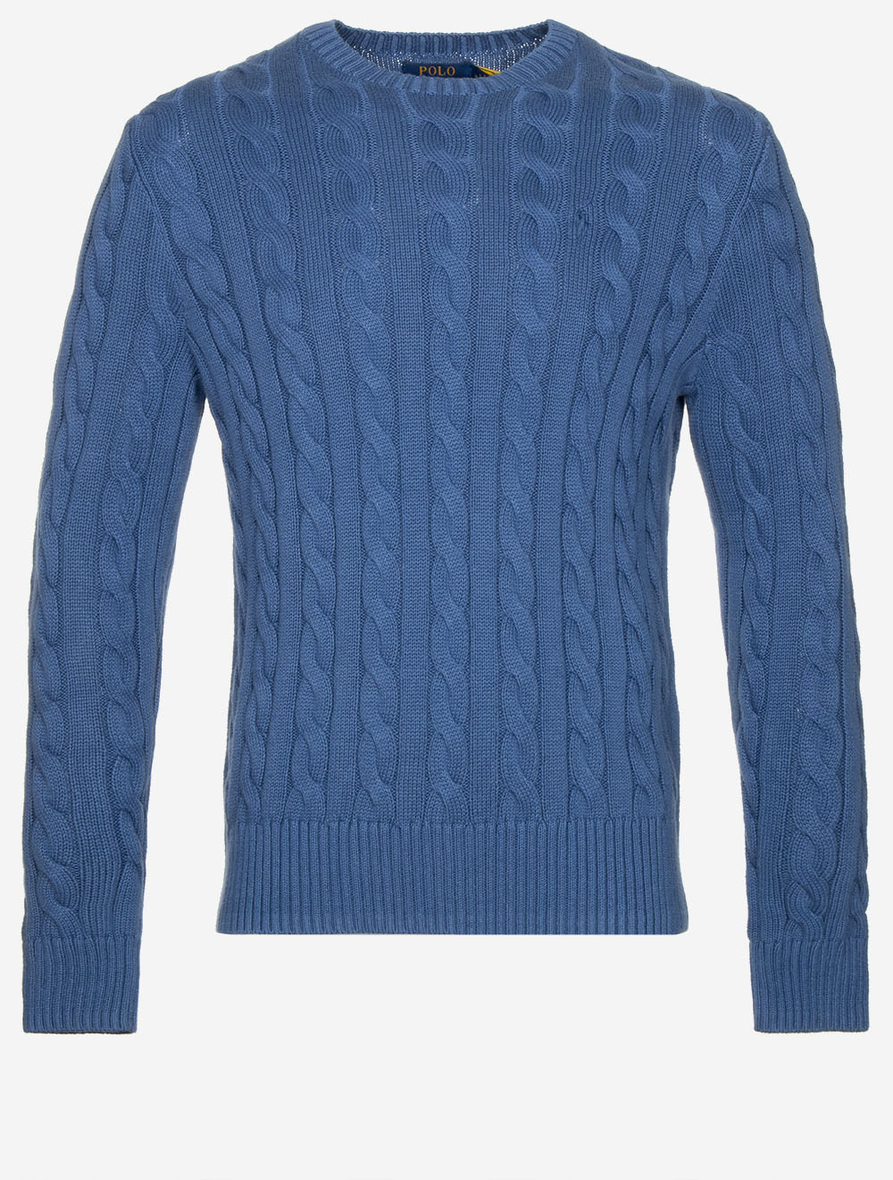 Cable-Knit Cotton Jumper Blue