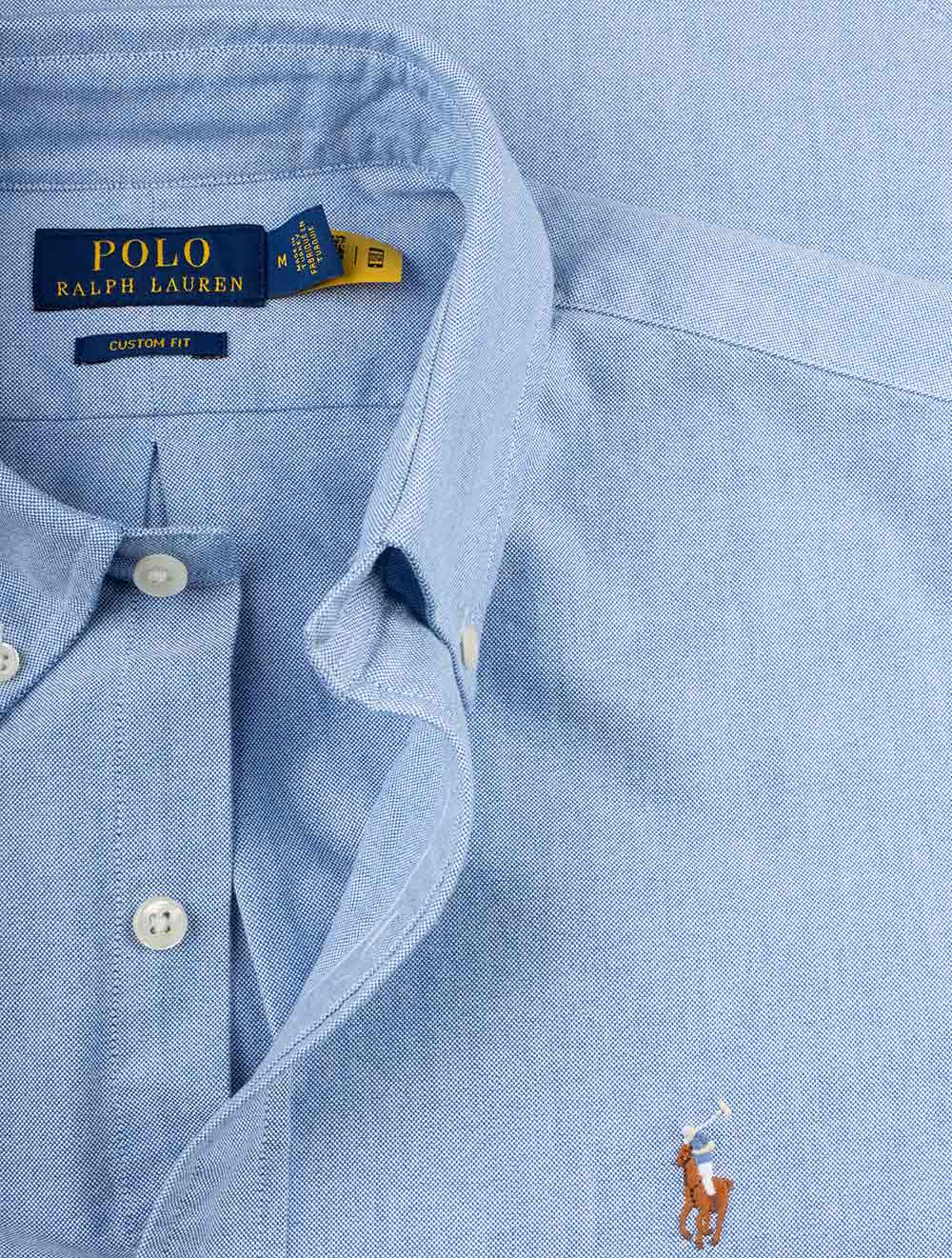 Custom Fit Oxford Shirt Blue - Image 4