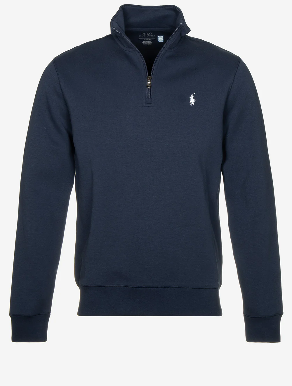 Double-Knit Quarter-Zip Pullover Navy