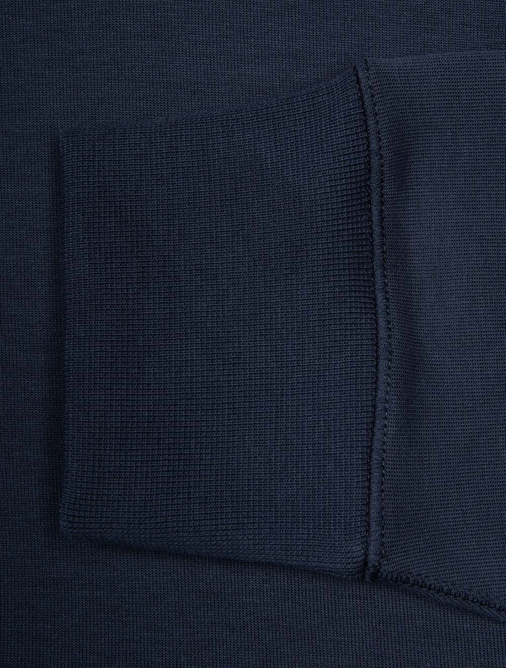 Double-Knit Quarter-Zip Pullover Navy - Image 6