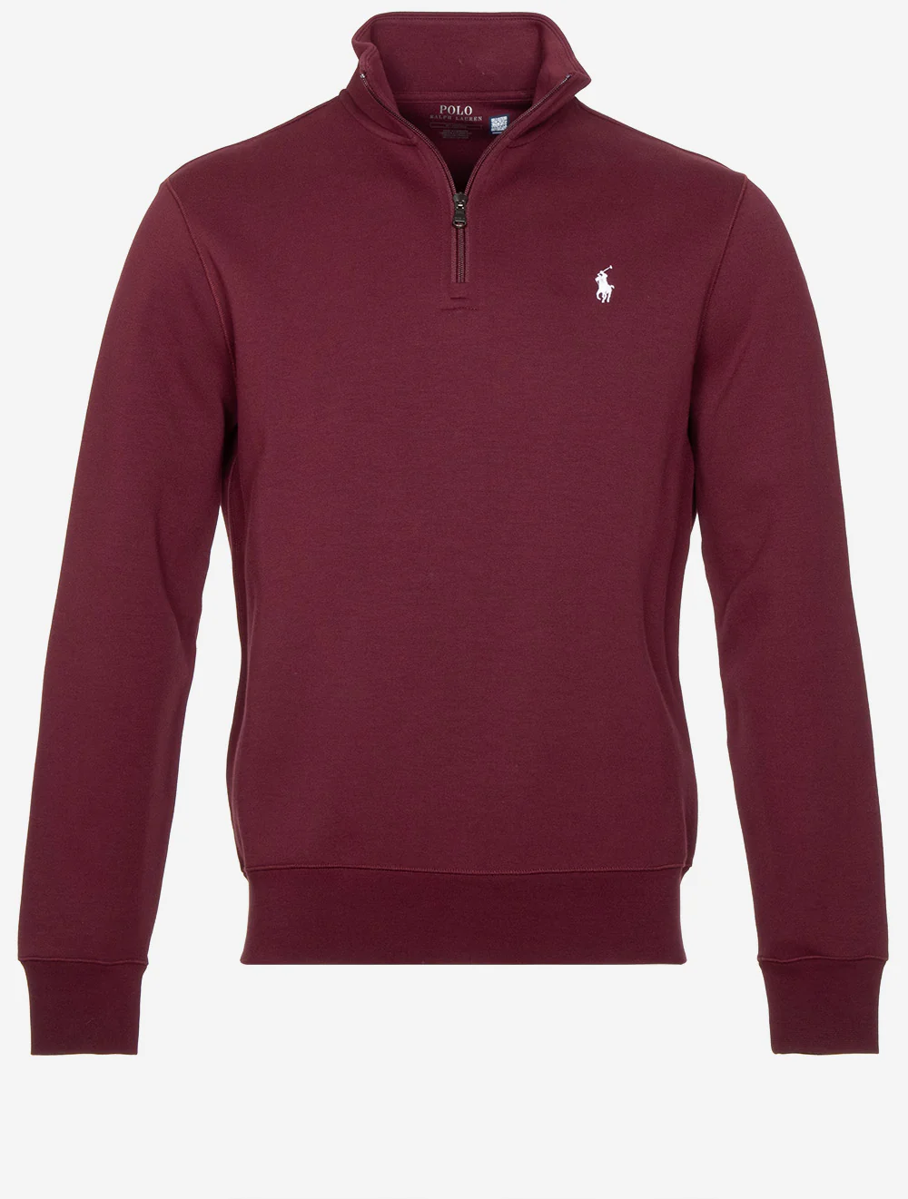 Double-Knit Quarter-Zip Pullover Red