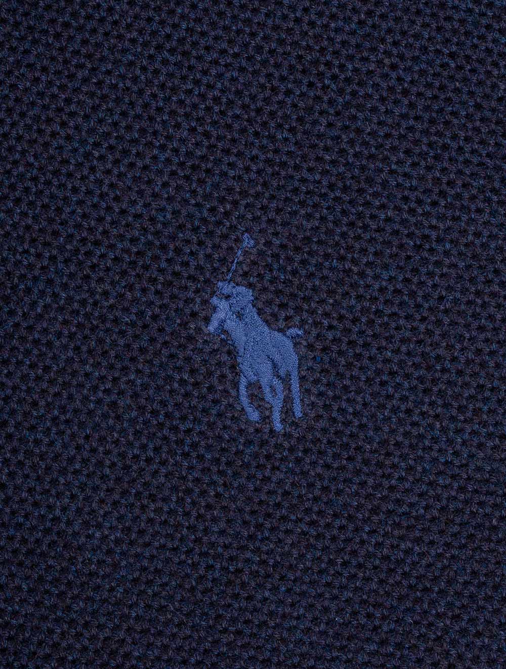 Half Zip Piqué Pullover Navy - Image 5