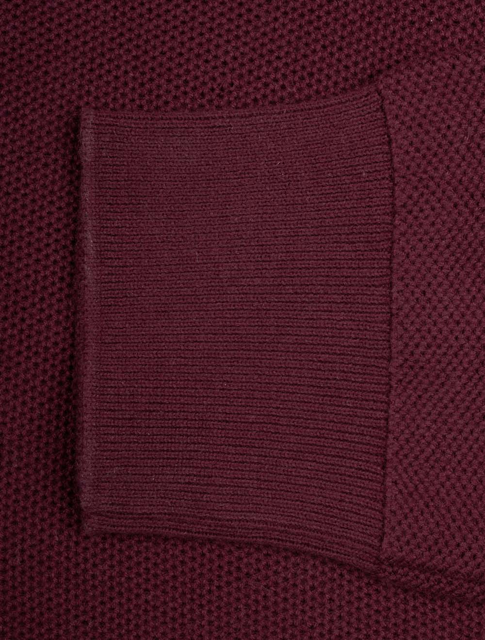 Half Zip Pique Pullover Wine - Image 6