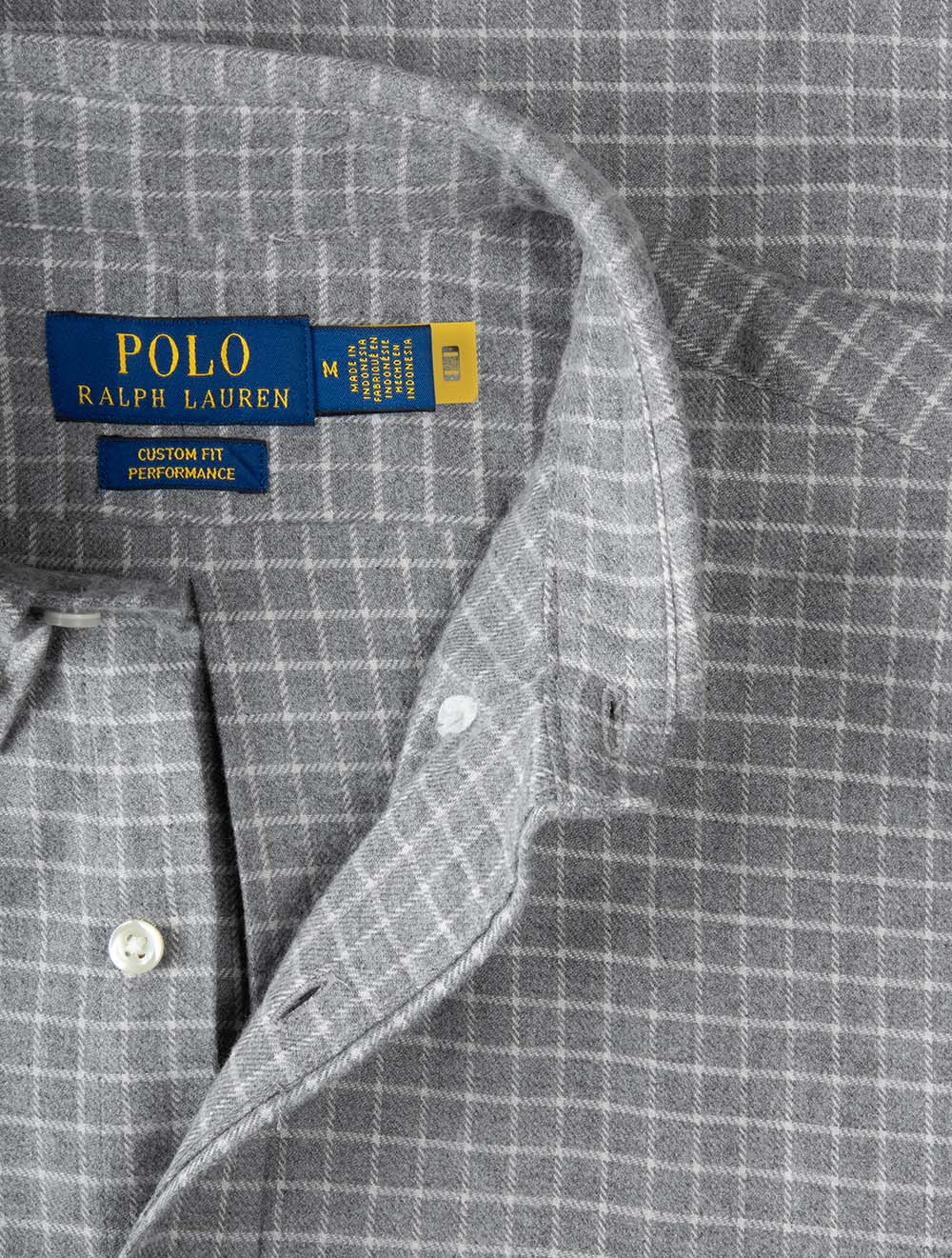 Plaid Performance Twill Shirt Grey Heather - Image 4