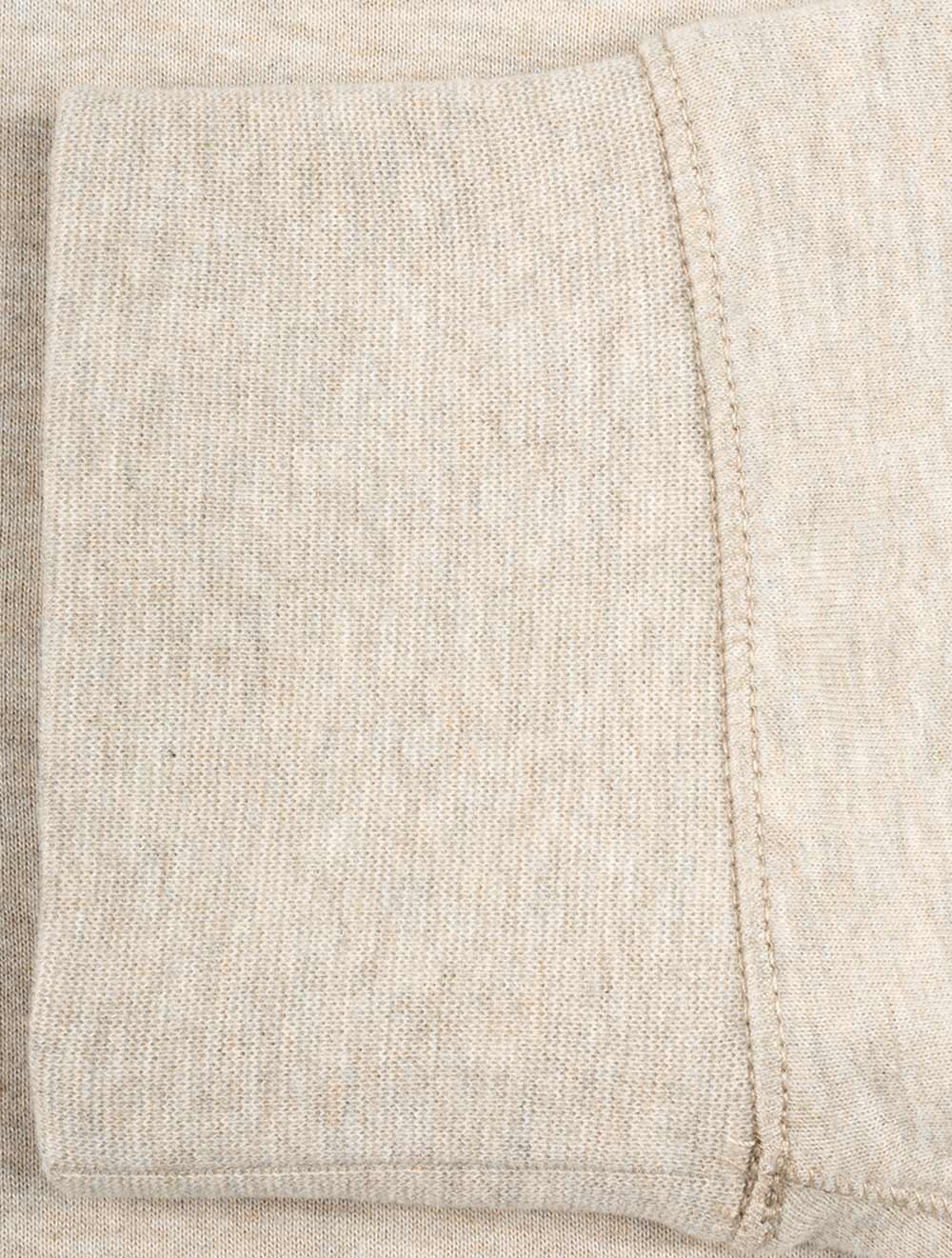 Quarter Zip Jersey Pullover Beige - Image 5