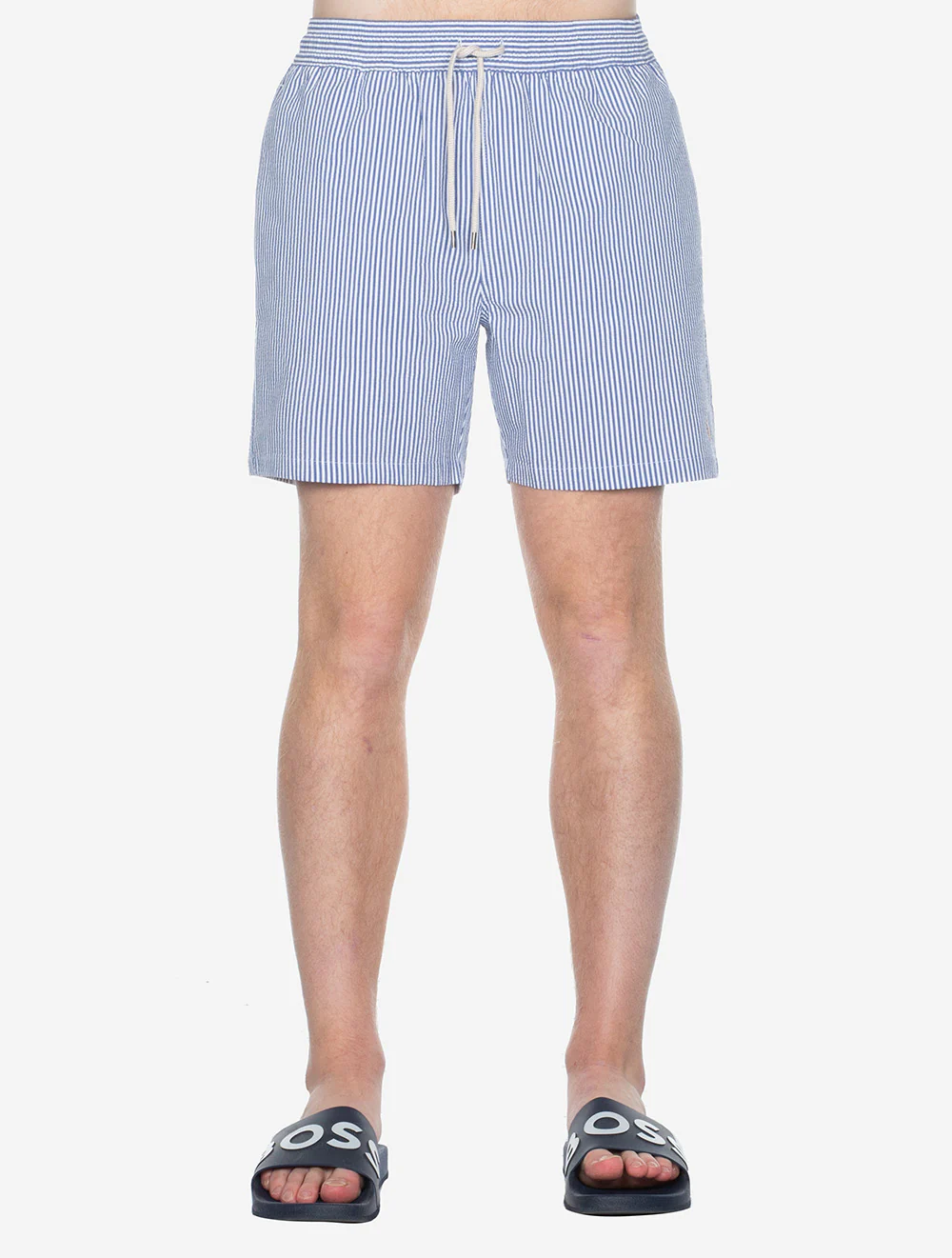 Seersucker Swim Shorts Blue - Image 2