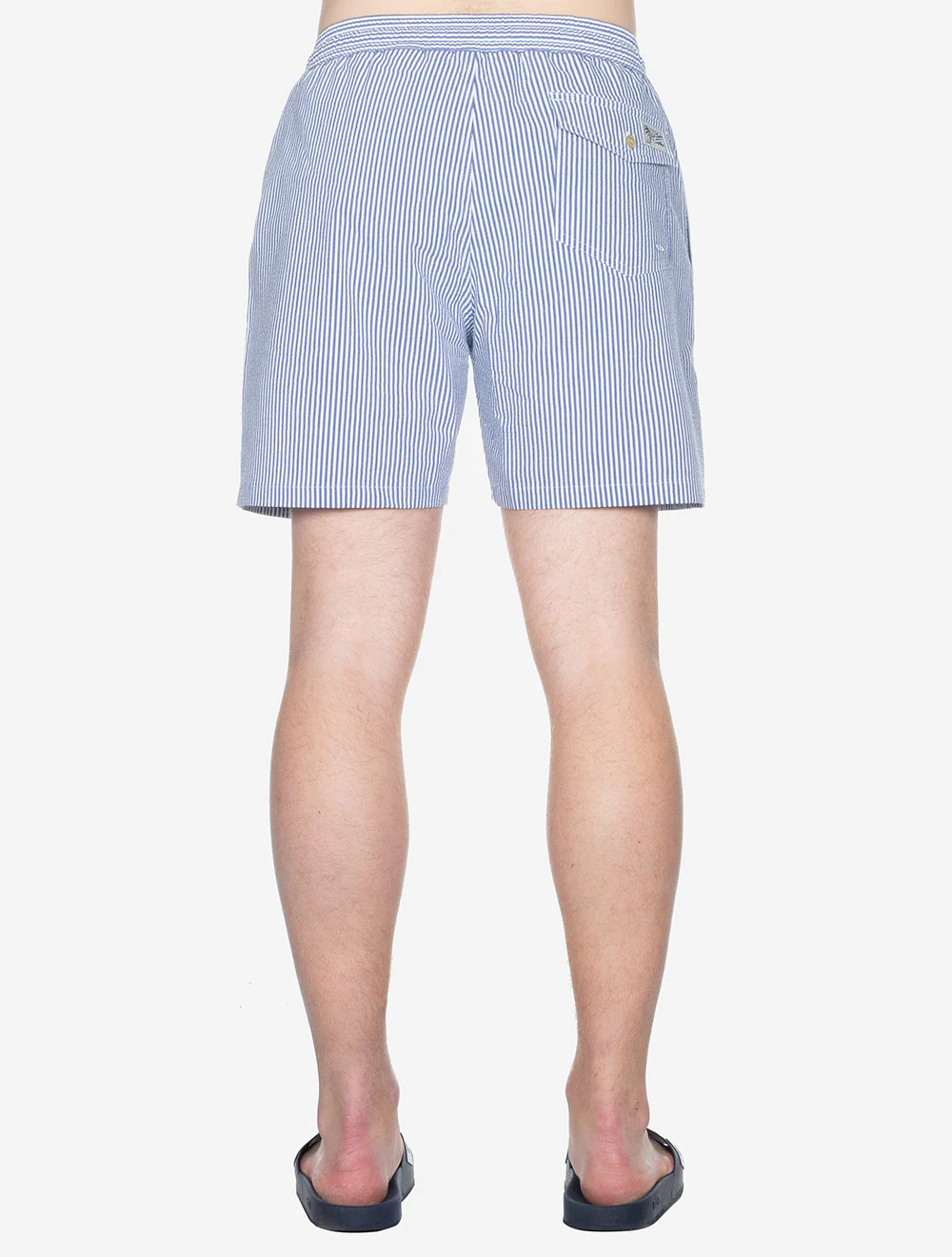 Seersucker Swim Shorts Blue - Image 3
