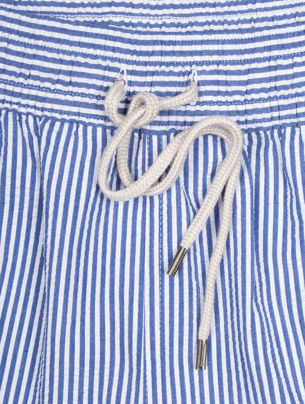 Seersucker Swim Shorts Blue - Image 5