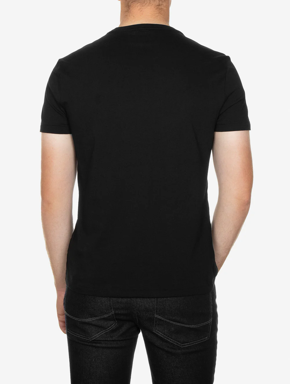 Slim Fit Crewneck T-Shirt Black - Image 3