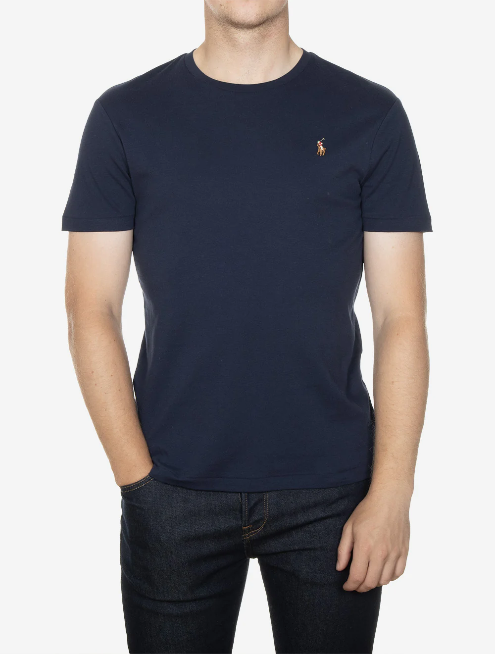 Soft Cotton Slim Fit T-Shirt Cruise Navy - Image 2