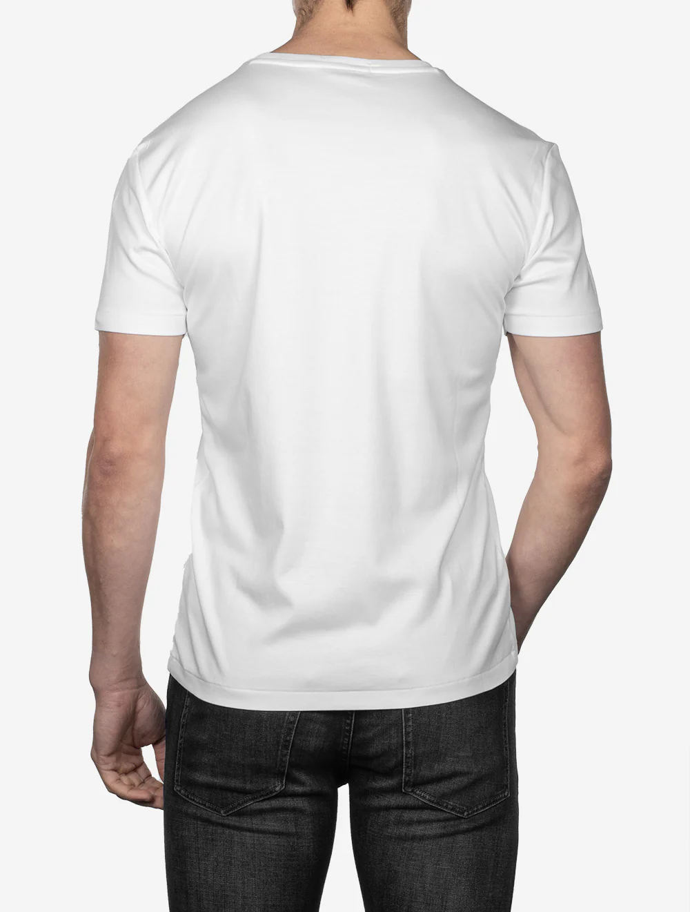 Soft Cotton Slim Fit T-Shirt White - Image 3
