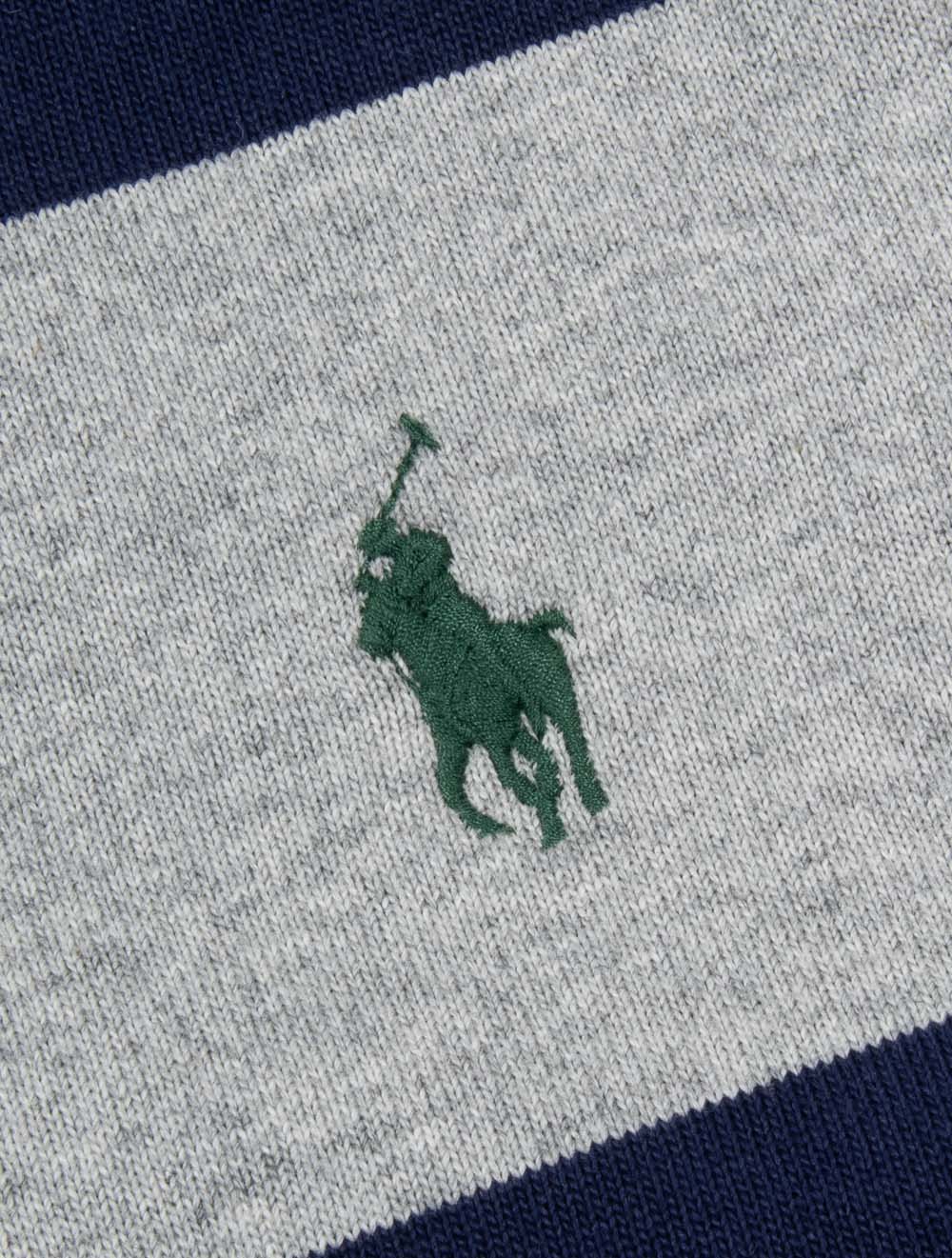 The Iconic Rugby Shirt Blue Grey - Image 3