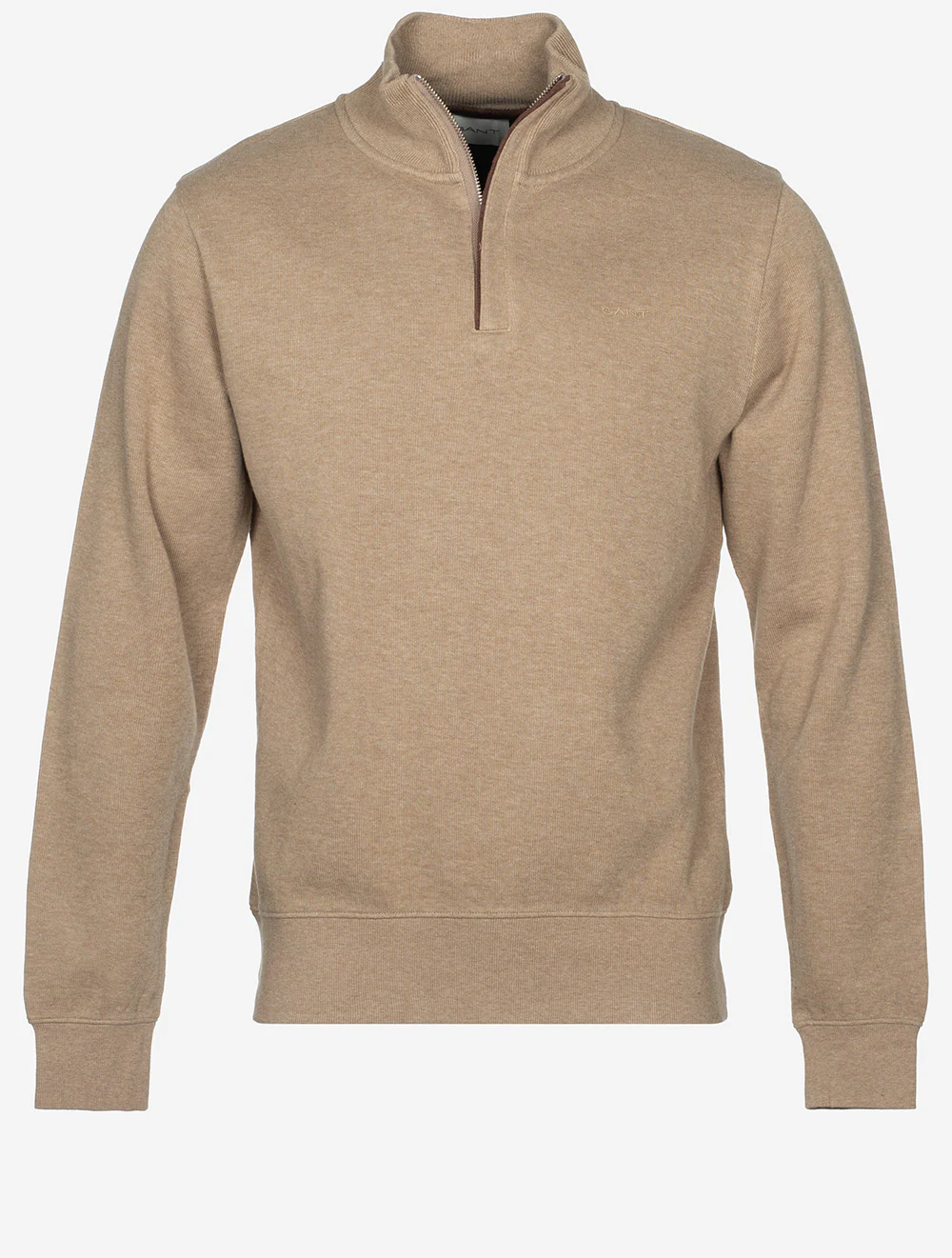 Sacker Rib Half Zip Khaki Melange