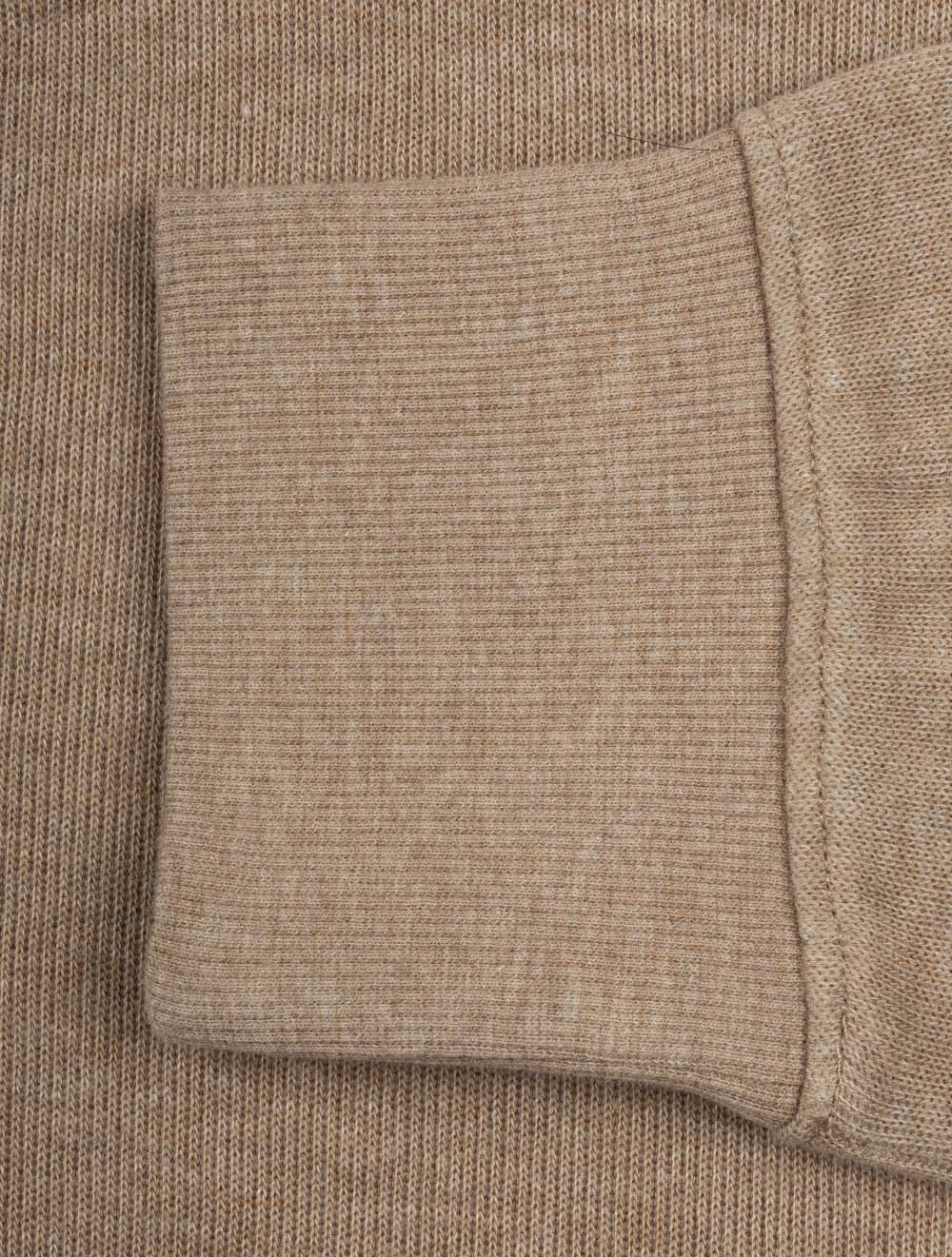 Sacker Rib Half Zip Khaki Melange - Image 6