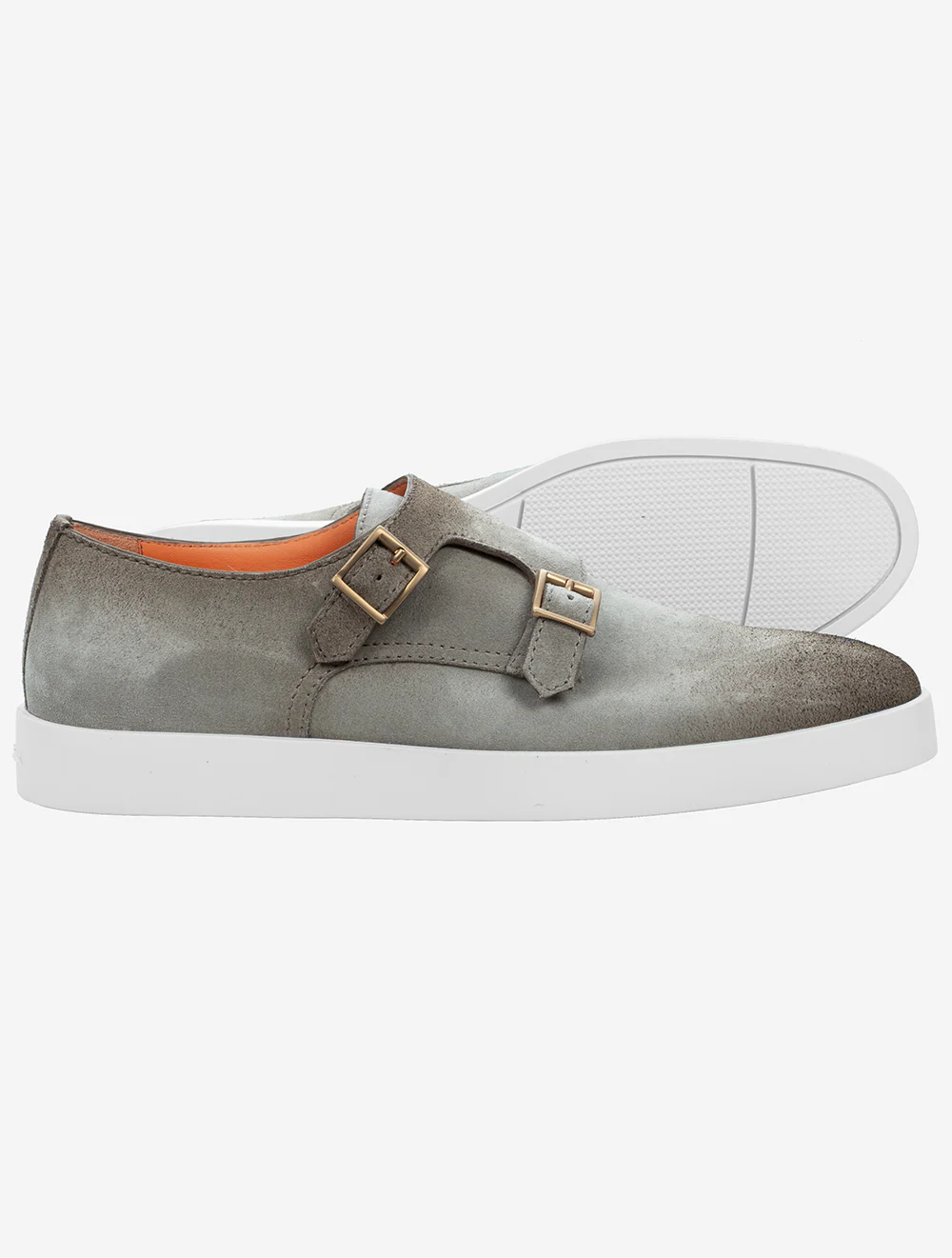 Double Monk Suede Shoe Taupe - Image 2