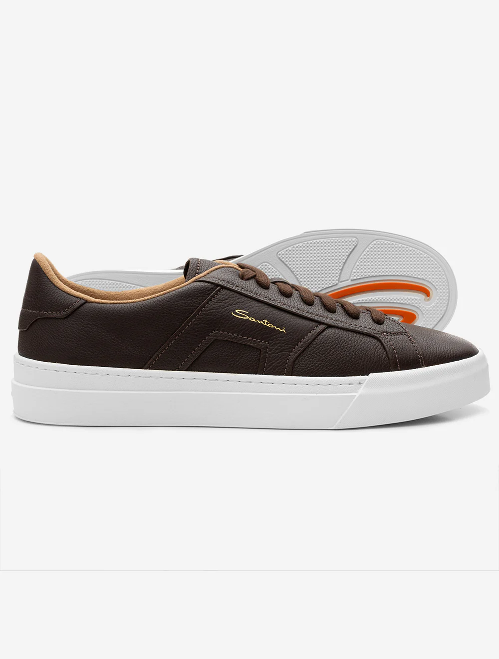 Tumble Leather Sneaker Dark Brown - Image 2