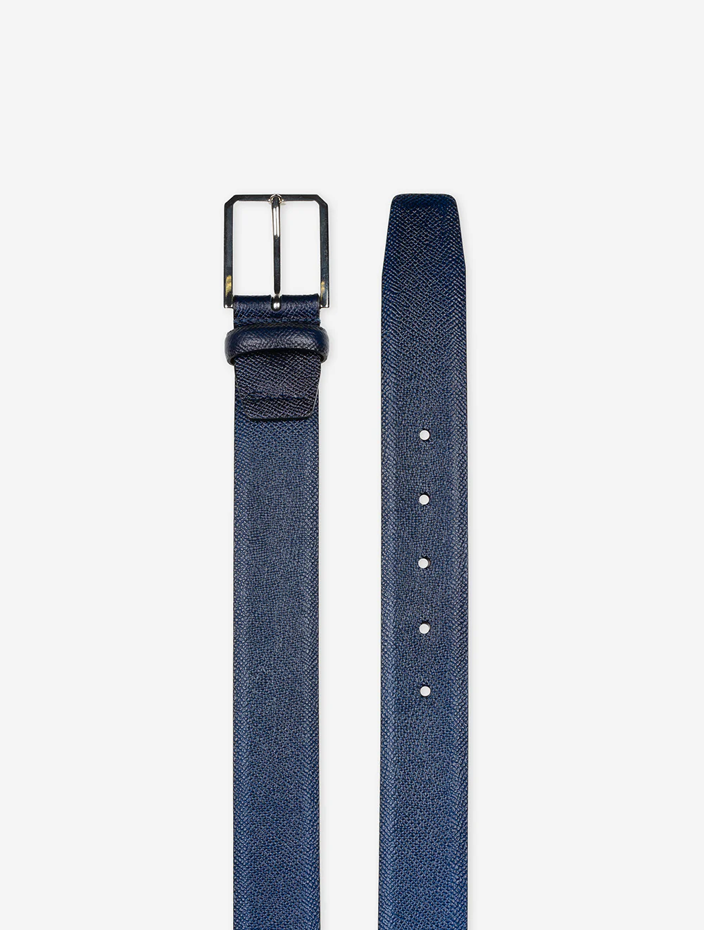 Tumbled Calf Leather Belt Blue - Image 2