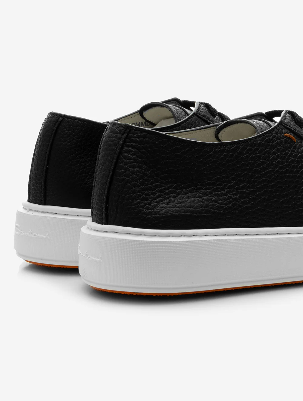 Tumbled Leather Sneaker Black - Image 4