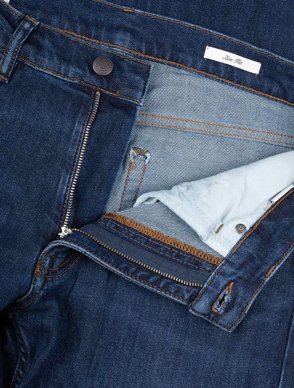 Slim Jeans Dark Blue Worn In - Image 4