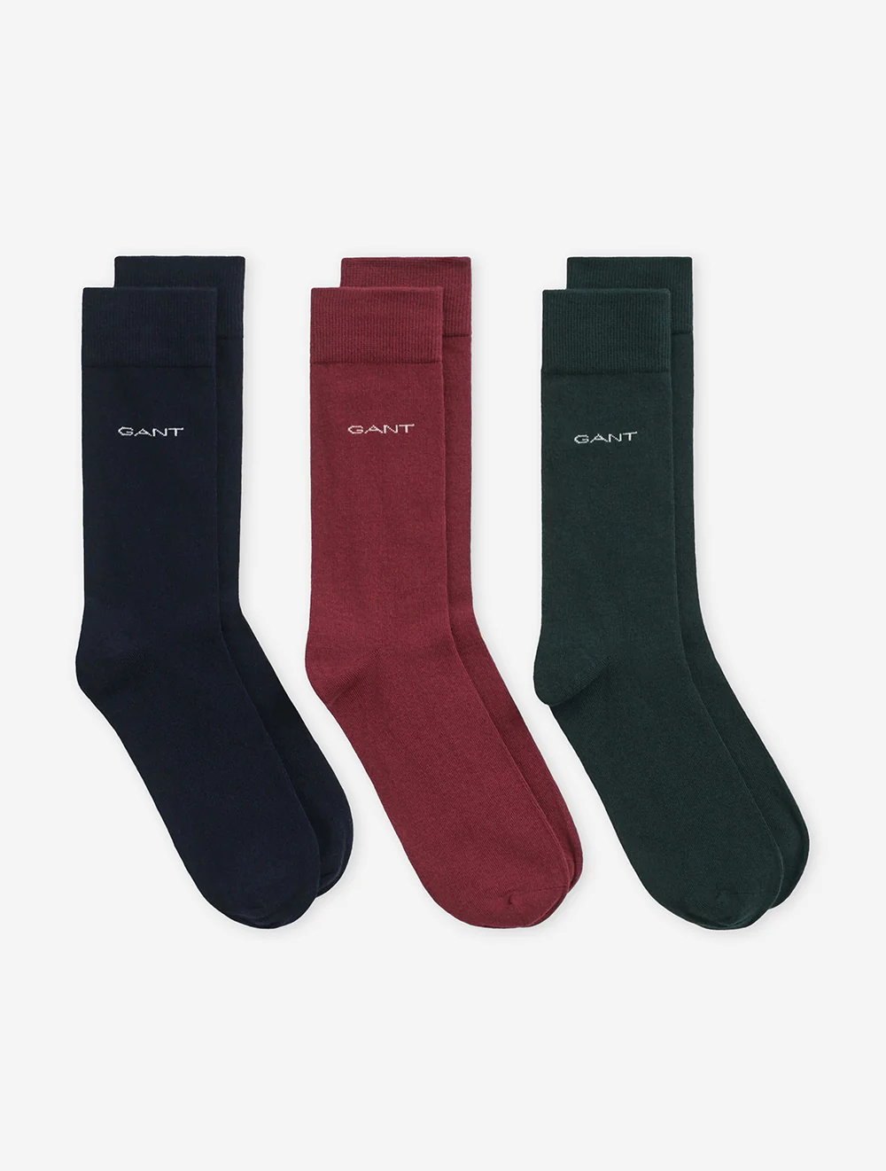 3-Pack Soft Cotton Socks Tartan Green