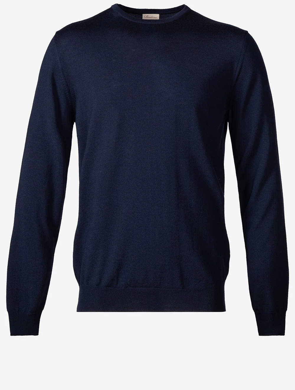 Crew Neck Merino Wool Knitwear Navy