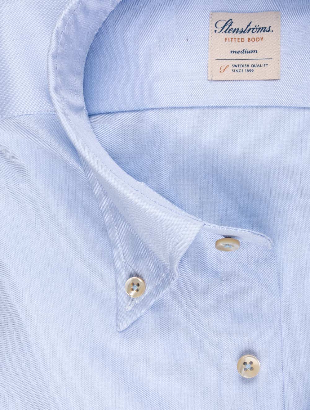 Button Down Plain Fitted Body Shirt Blue - Image 2