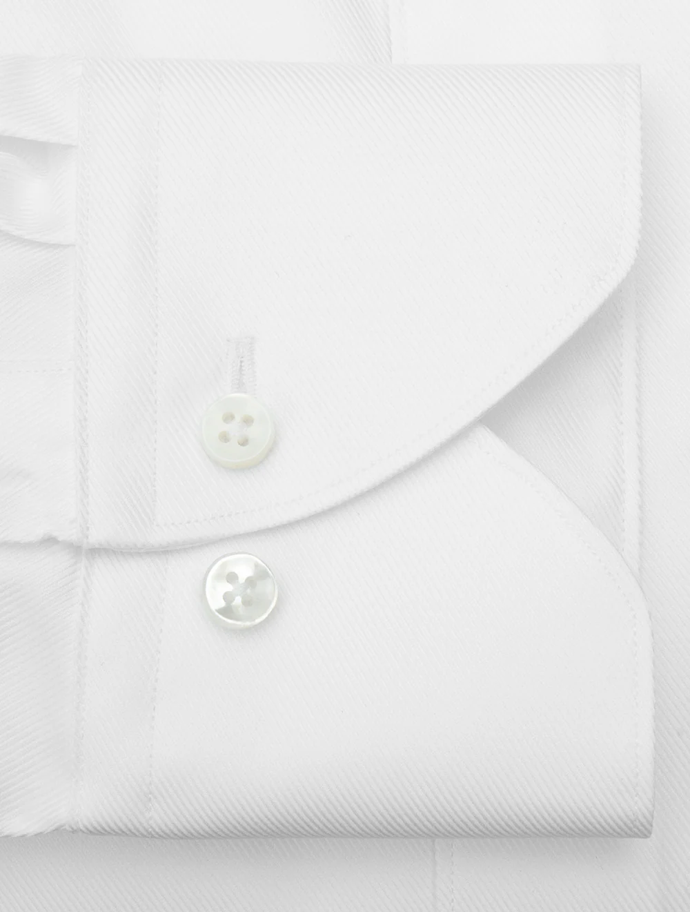 1899 Single Cuff Twill Shirt White - Image 4