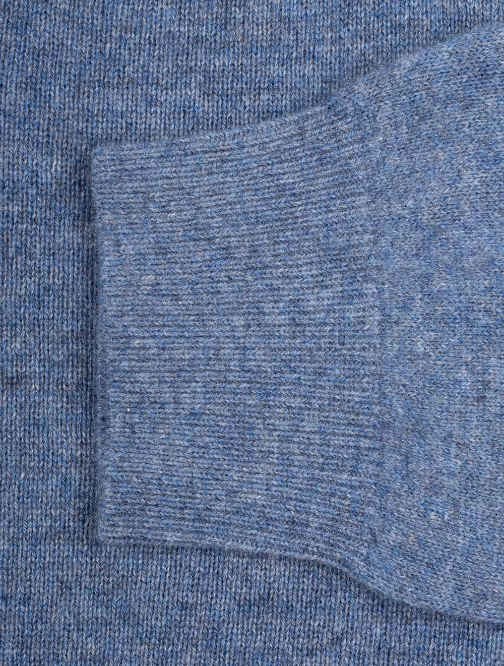 Cashmere Crew Neck Slim Fit Jumper Blue - Image 5