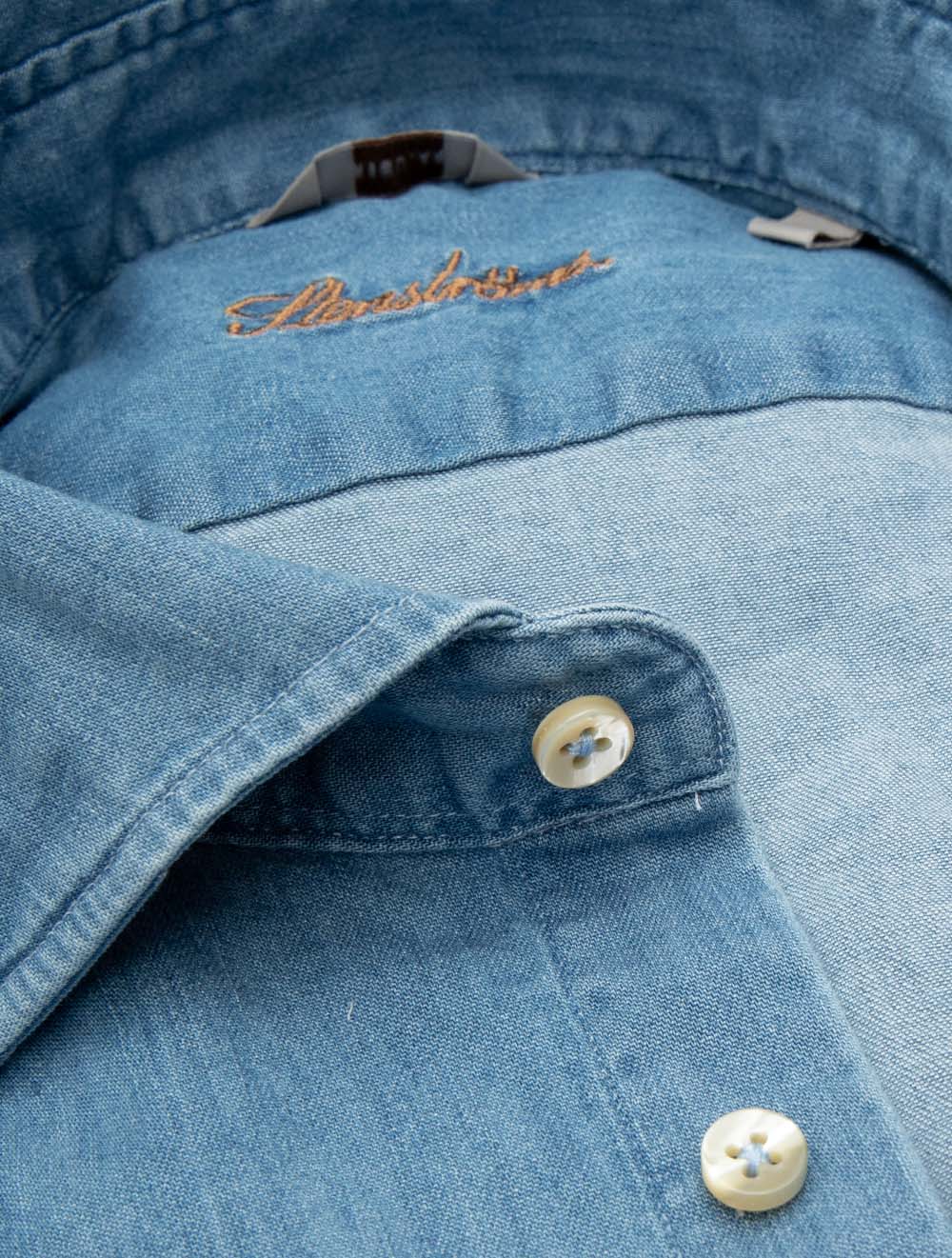 Chambray Shirt Blue - Image 3