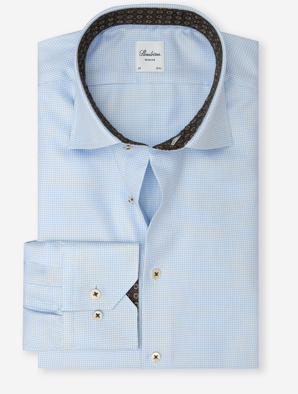 Regular Contrast Twill Shirt Blue