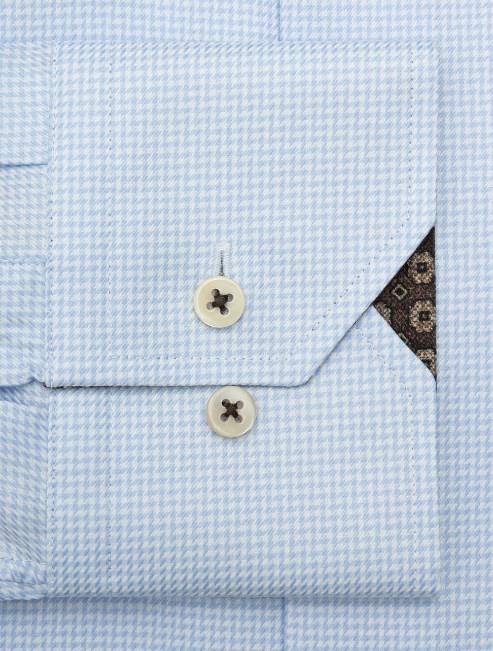 Regular Contrast Twill Shirt Blue - Image 4