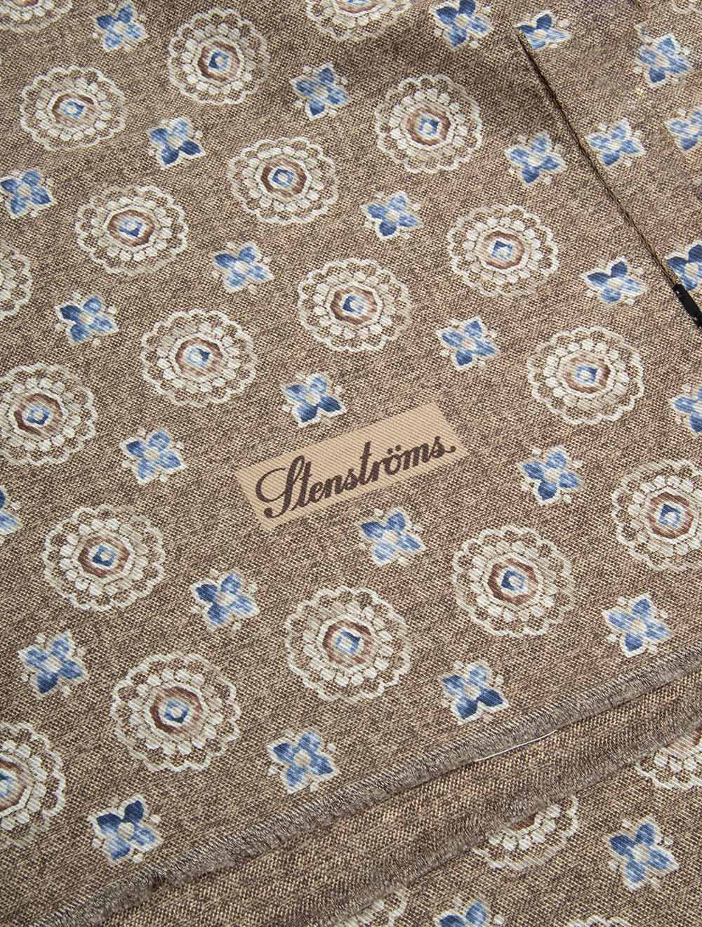 Floral Pattern Scarf Brown - Image 2