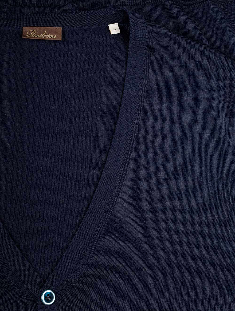 Knitted Cardigan Merino Navy - Image 4