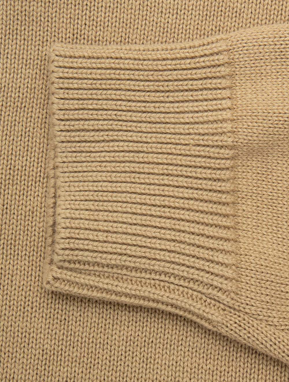 Knitted Crew Neck Sweater Beige - Image 6