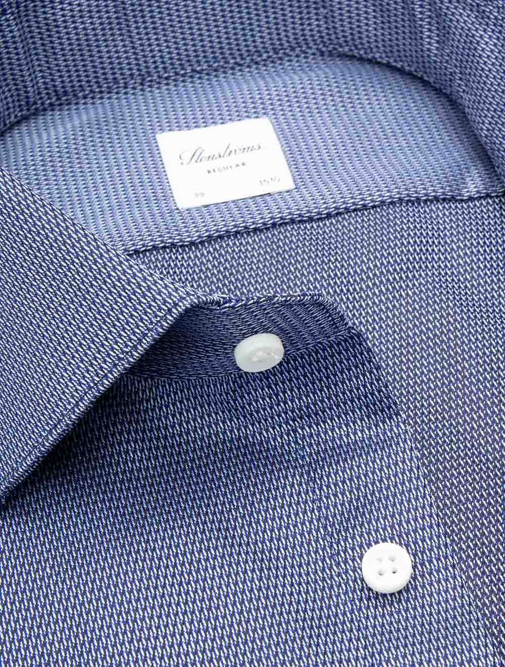 Regular Pattern Twill Shirt Navy - Image 3