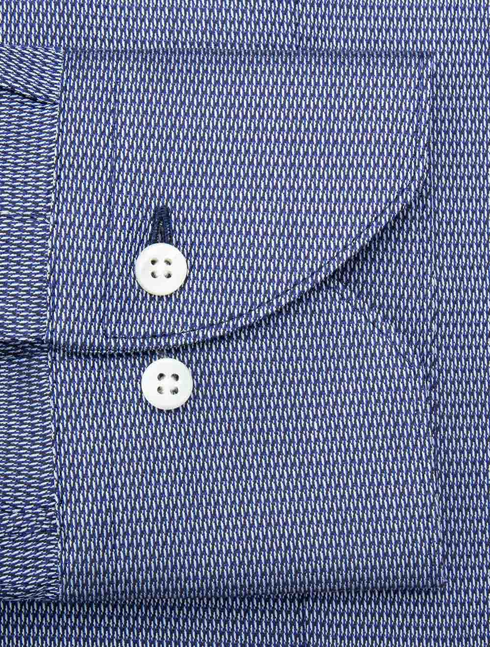 Regular Pattern Twill Shirt Navy - Image 4