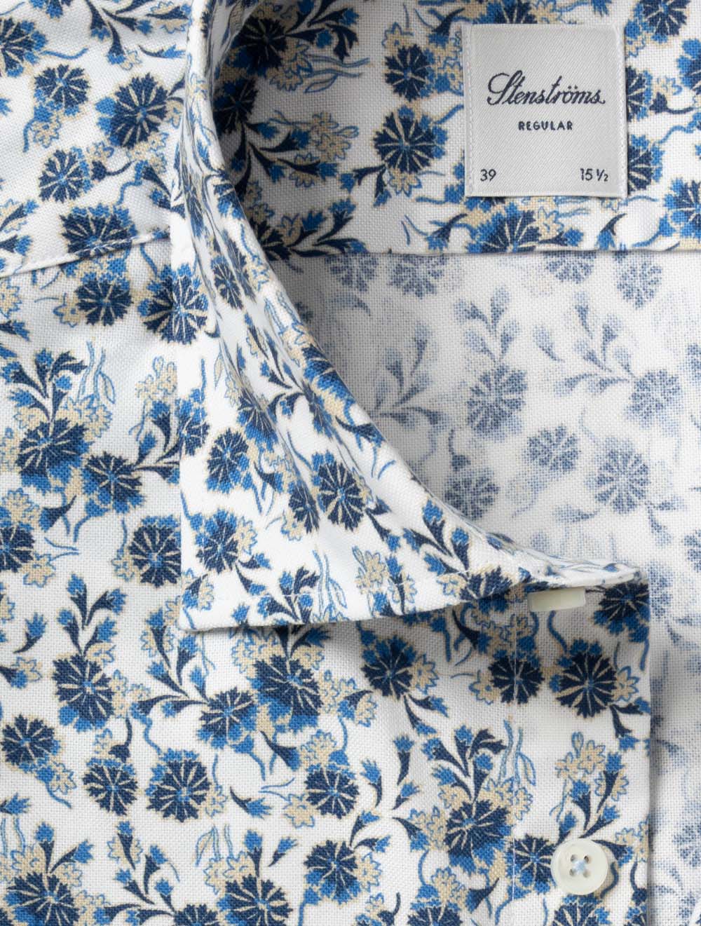 Regular Floral Shirt Blue - Image 2